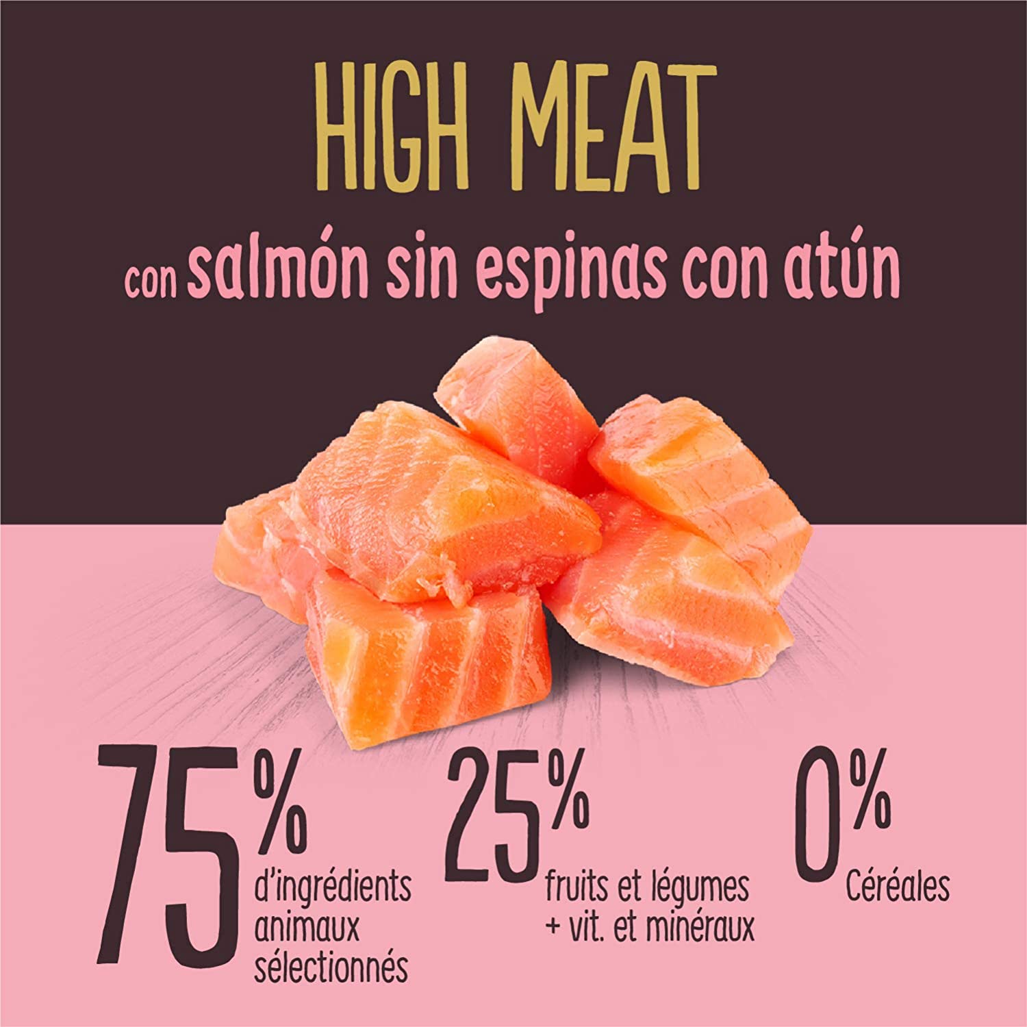  True Instinct High Meat - Pienso para Gatos Adultos con Salmón sin espinas y atún - 7 kg 