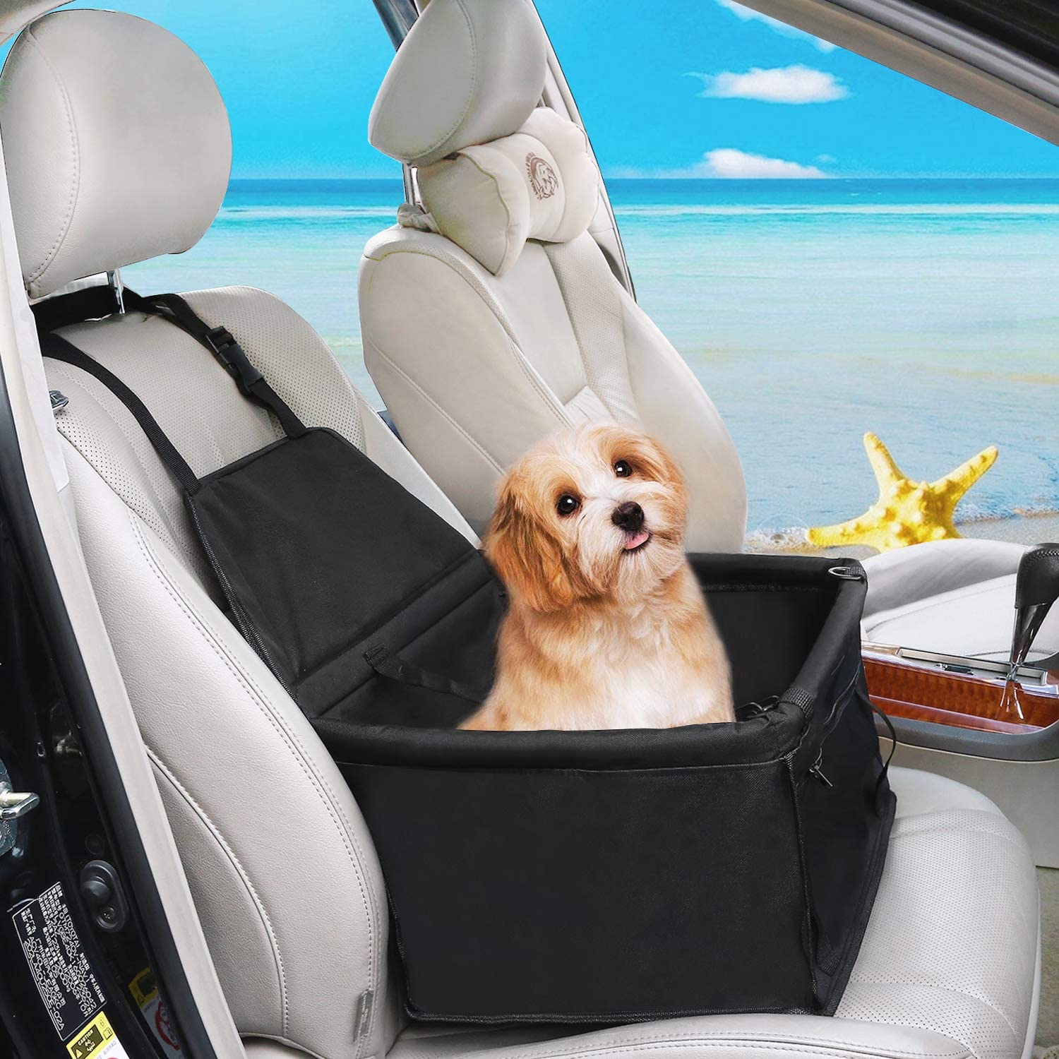  U-Kiss Protector de Coche de Mascotas, Asiento Impermeable y Duradera de Perro Gato Cojín Transpirable para Animal Doméstico Ajuste para Todas Las Coches (40 * 30 * 25 cm) 