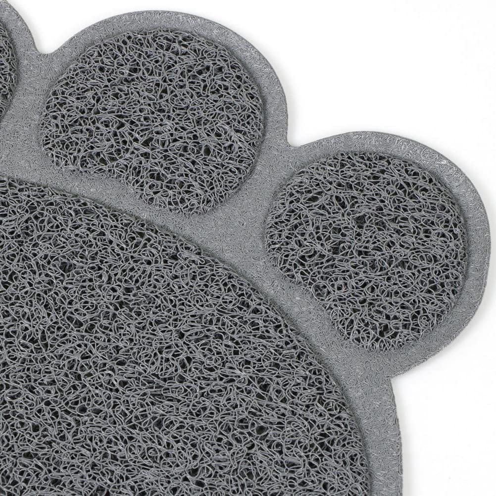  ueetek alfombra de alimentación para Animal de compañía alfombra bandeja para arena de gato 30 x 40 cm (gris) 