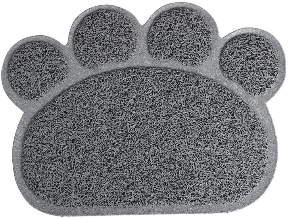  ueetek alfombra de alimentación para Animal de compañía alfombra bandeja para arena de gato 30 x 40 cm (gris) 