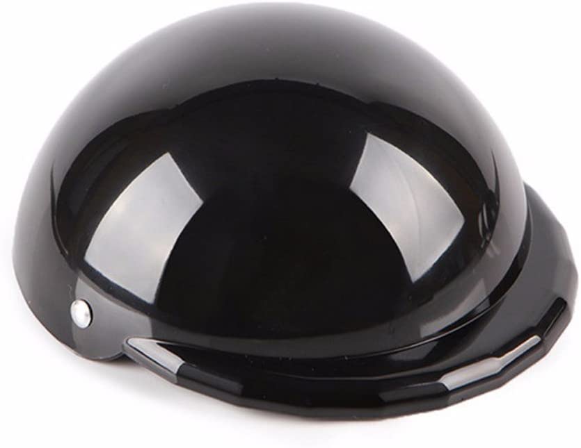  UEETEK Casco de perro Cascos de plástico fresco para mascotas Protección contra la lluvia Gatos Gatos Perros Casco Disfraces Accesorios Suministros para mascotas Talla S (Negro) 