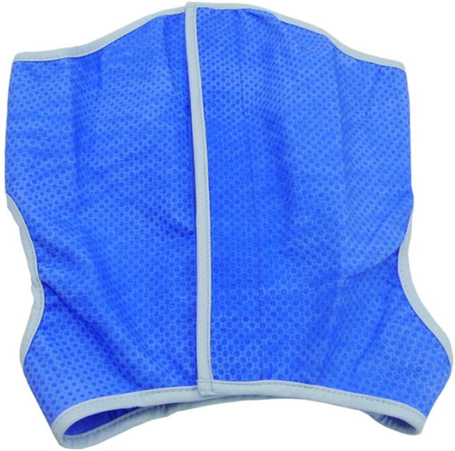  UKCOCO Chaqueta de Chaleco de Refrigeración para Mascotas, Arnés de Refrigeración, Chaleco de Refrigeración con Cinta Mágica para Perros de Cachorros - Talla M (Azul) 