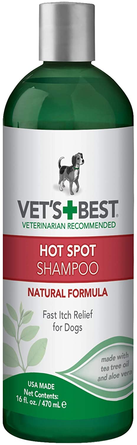  Vet's Best Champú para el Alivio de la Picazón del Perro | Alivia la Piel Seca del Perro, la erupción, rasguño, lamer, la Piel con picazón y Puntos Calientes. Sin picaduras y sin Alcohol, 470ml 