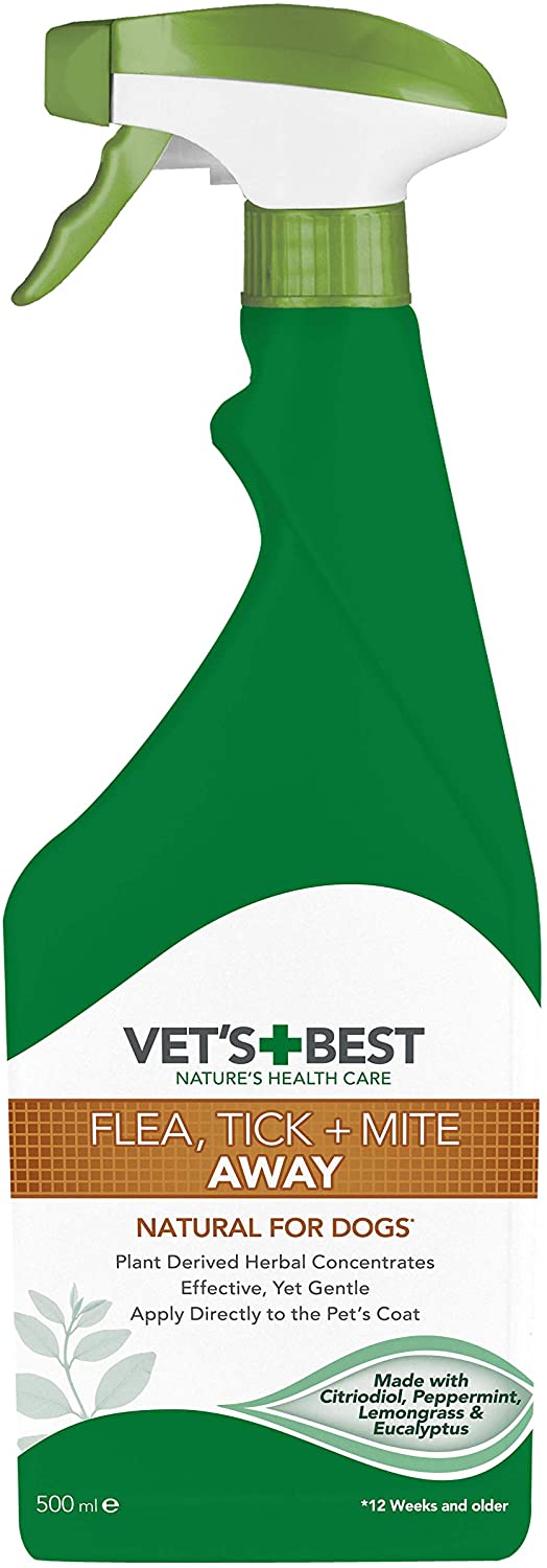  Vet's Best - Espray antiparasitario para el hogar (pulgas, garrapatas y ácaros) 