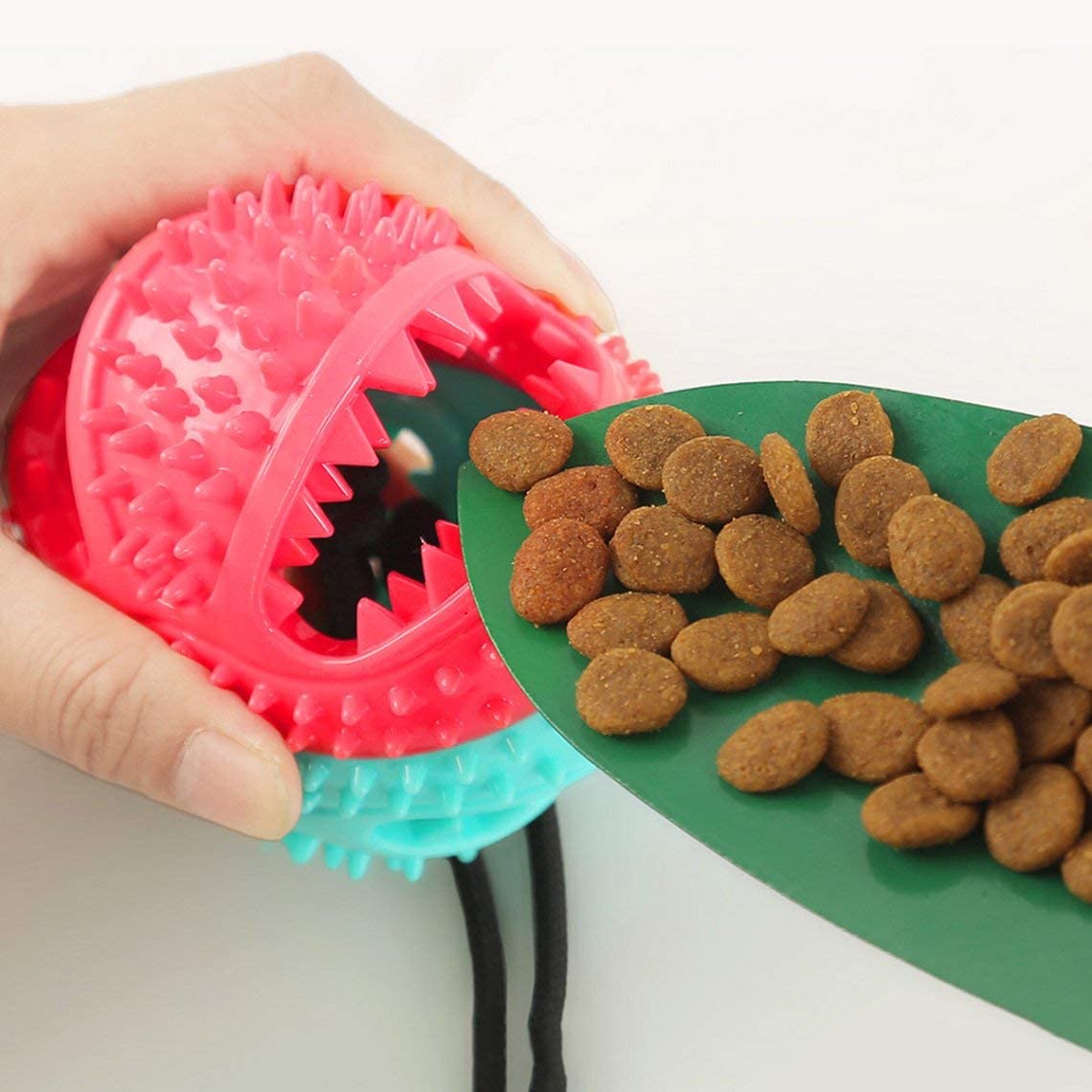  Vijamiy Pelota de Juguete al Aire Libre para Perros Juguete Multifunction Pet Molar Bite Toy para Mordedura de Molar para Mascotas con Ventosa para Masticar Limpiar los Dientes Perros y Gatos (Azul) 