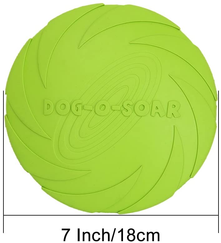  Vivifying Dog Frisbee, 2 Unidades de Discos flotantes de Goma Natural para Perros de 7 Pulgadas Tanto para Tierra como para Agua 