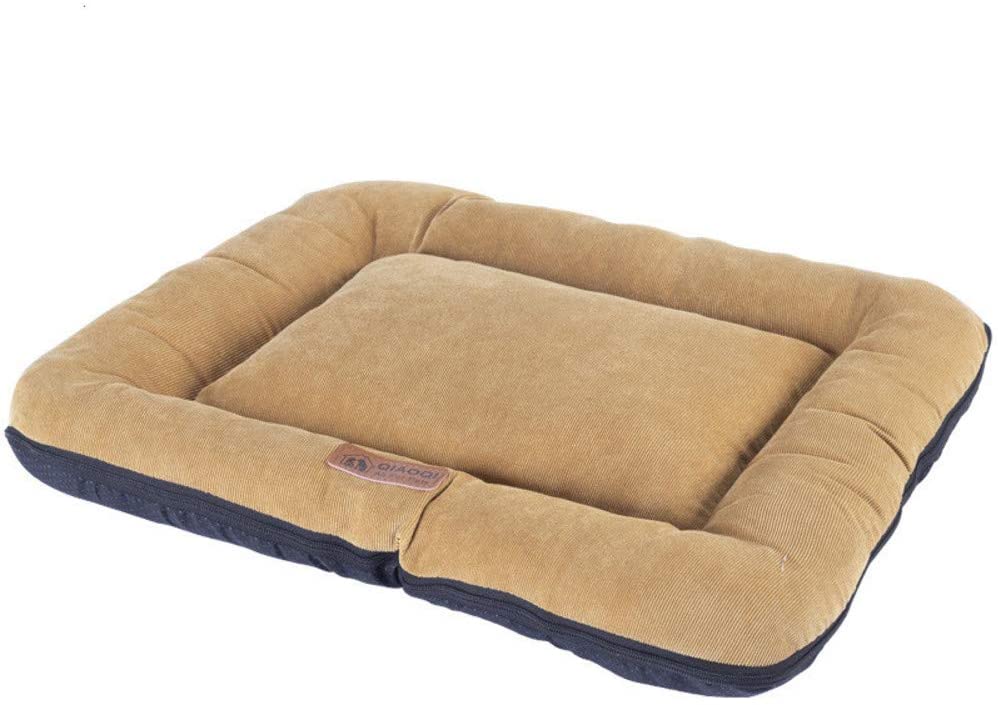  WEWE Caja De Mascotas Cojín Estera Cama para Perros,Almohadilla Ortopédico Perro Bolster para Pequeños Perros Medianos hasta 50 Lbs Máquina Lavable-Rojo 90x65cm(35x26inch) 