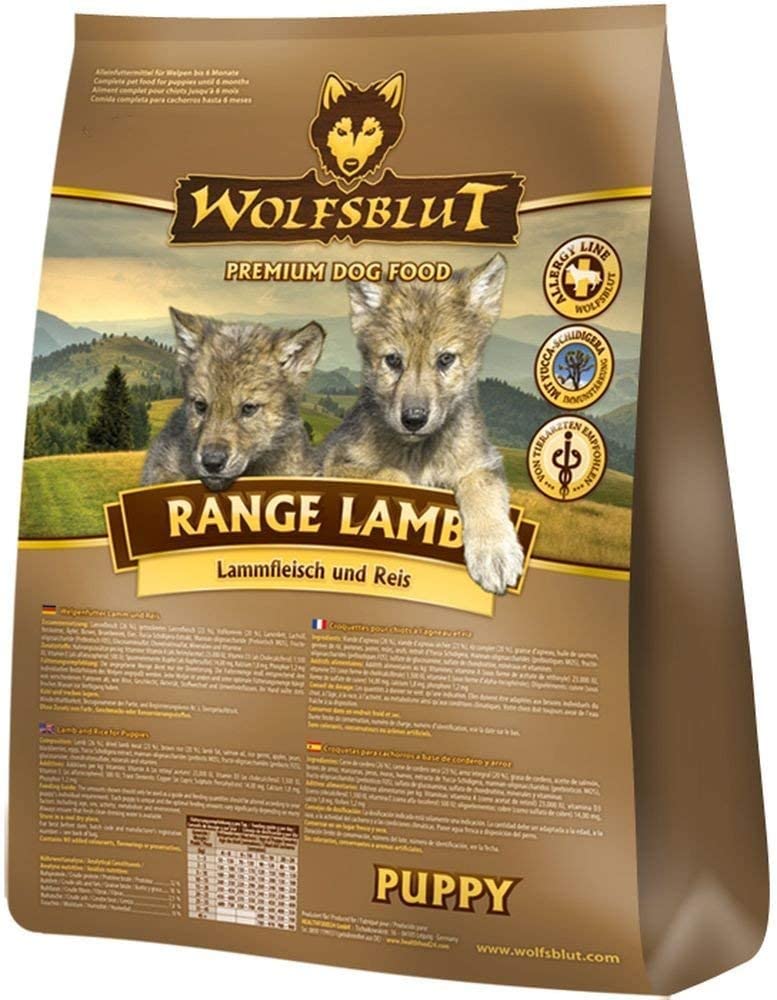  Wolfsblut Range Lamb Puppy, Alimento Deshidratado para Perro, Sabor Cordero y Arroz integral- 15 kg 