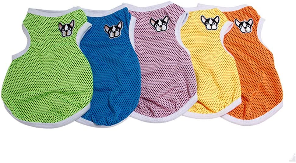  WPCASE Ropa para Gatos Verano Chaleco Perro Verano Ropa para Mascotas Ropa Cachorro Abrigo Cómodo Ropa para Mascotas Ropa para Perros Bulldog Francés Ropa Blue,XS 