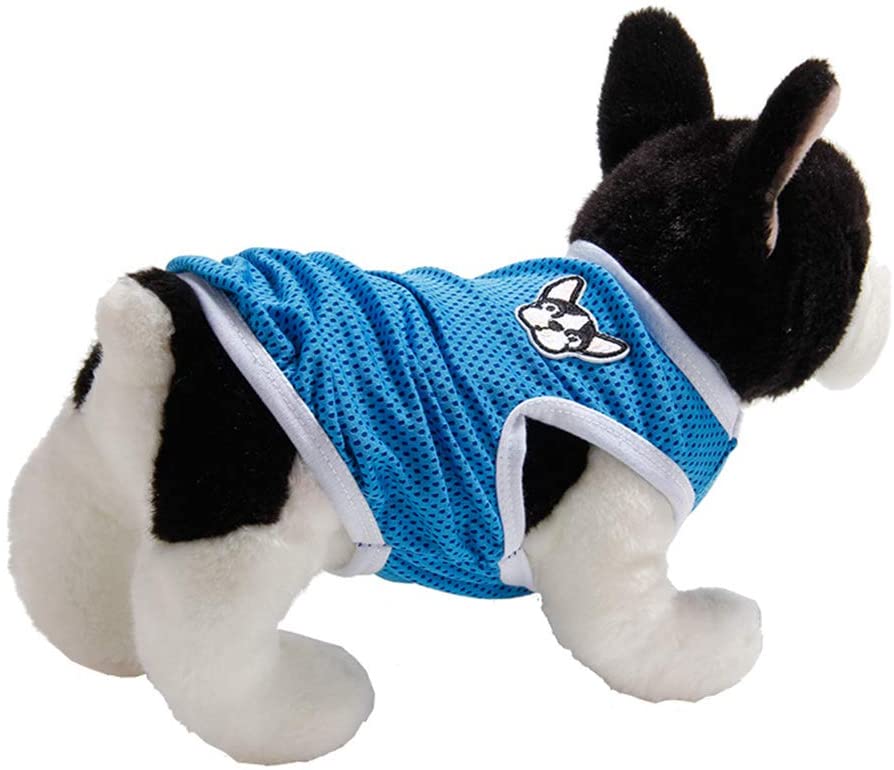  WPCASE Ropa para Gatos Verano Chaleco Perro Verano Ropa para Mascotas Ropa Cachorro Abrigo Cómodo Ropa para Mascotas Ropa para Perros Bulldog Francés Ropa Blue,XS 