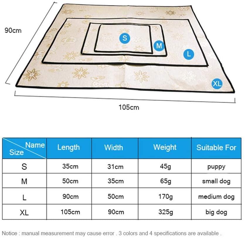  Xinllm Manta Refrigerante Perro Alfombra Refrescante Perro Pet Cooling Mat Cool Dog Mat Dog Mat Training Pads Cooling Dog Mat Pet Mat Dog Pads Training s 