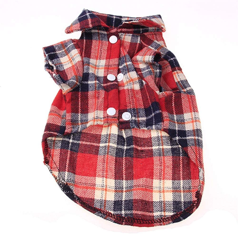  Yagoal Chaleco Perro Verano Verano Ropa para Perros Ropa para Perros Ropa para Perros pequeños Bulldog Francés Ropa Doggy Abrigos Abrigo de Perro Red,XL 