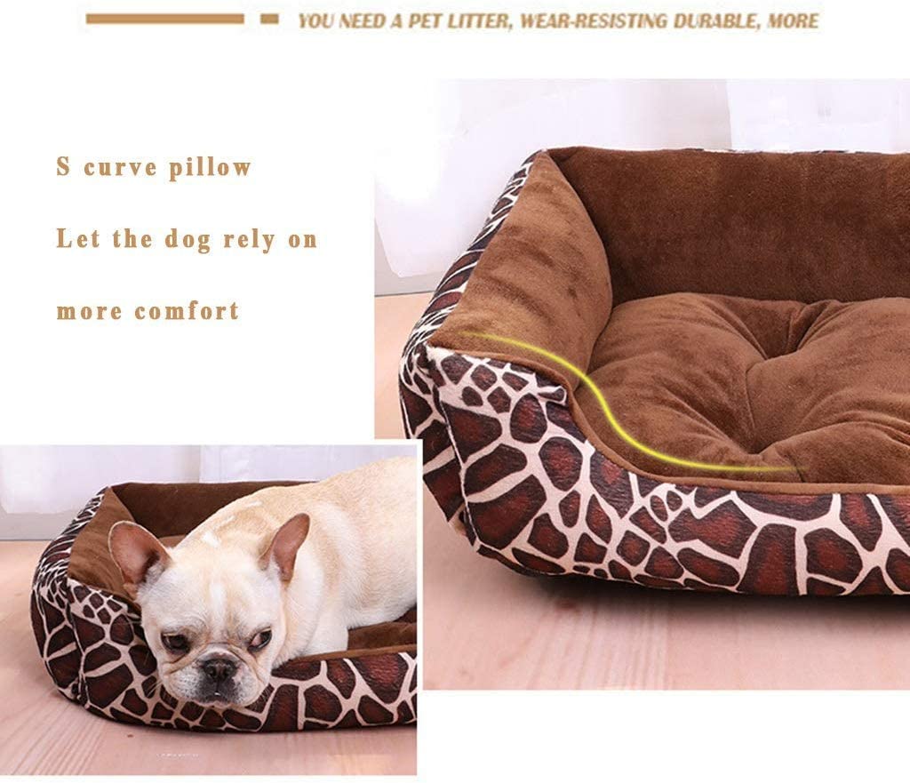  YLCJ Kennel Puppy Nest Cama para Perro Large Pet Premium Plush Ortopédica Memory Foam Antideslizante Parte Inferior Lavable Cuatro Estaciones Disponibles (Estilo: Enrejado) 