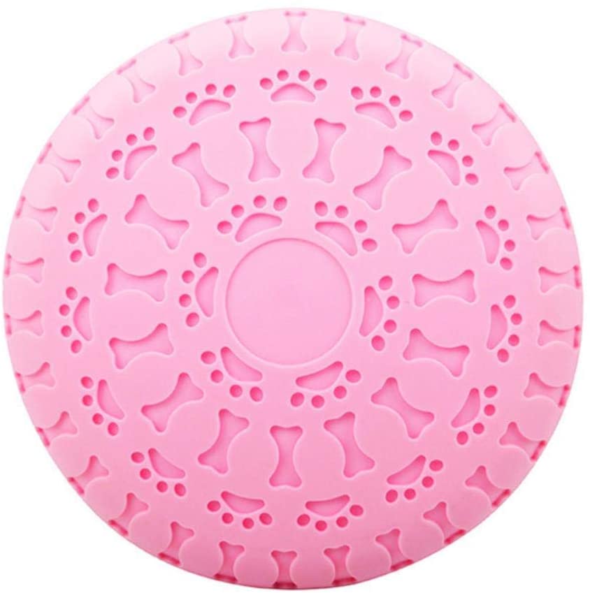  YLCWZD Perros Juguete Perro UFO Interacitve Dog Toys Discos De Mosca Resistencia Mordida Soft Rubber Dog Toy Flying Disc Pet Toys Dog Beach Suministros De Entrenamiento Al Aire Libre, Amarillo 