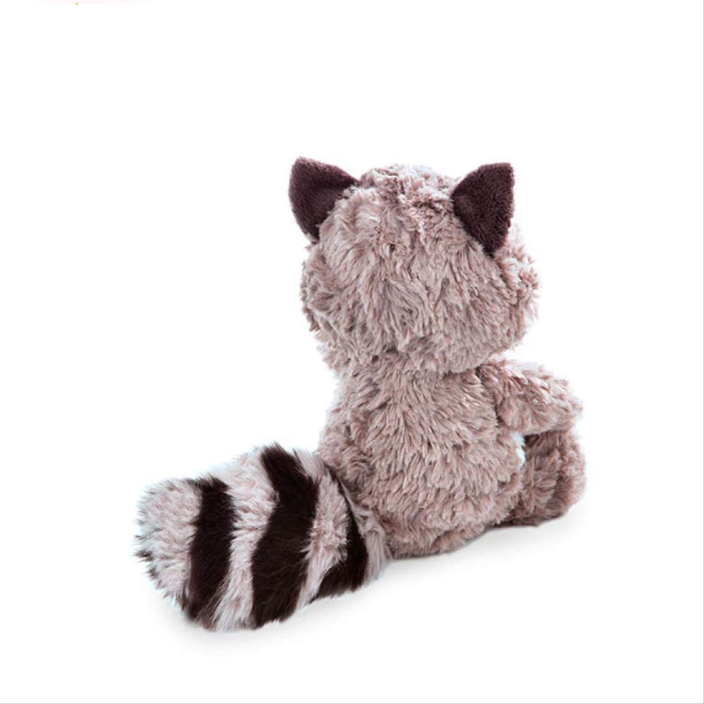  Ylout Peluche de Mapache Gris de 25 cm, Mapache Encantador Almohada de muñeca de Animales de Peluche Suaves y Lindos, para niñas, niños, niños, Regalo de cumpleaños para bebés 