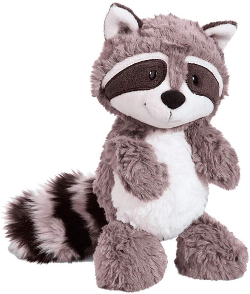  Ylout Peluche de Mapache Gris de 25 cm, Mapache Encantador Almohada de muñeca de Animales de Peluche Suaves y Lindos, para niñas, niños, niños, Regalo de cumpleaños para bebés 