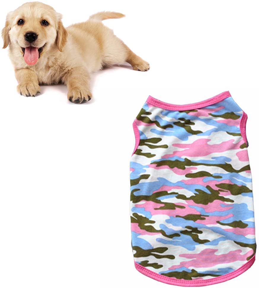  YuoungYuan Ropa para Gatos Verano Verano Ropa para Perros Ropa Linda Ropa para Mascotas Ropa Cachorro Abrigo Bulldog Francés Ropa Abrigos de Perro para Verano Pink,s 