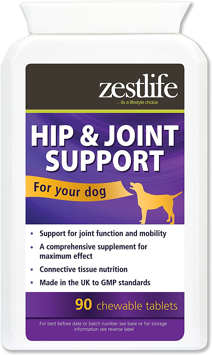  Zestlife Soporte de cadera y articulación para perros 90 tabletas 