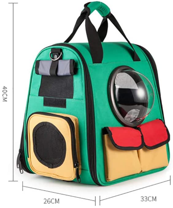  ZISITA Pet Mochila Porta para Gatos Pequeños Perros Cachorros Carry Conejito, Mascota Bolsa con Ventilado De Diseño, Cortinas A Prueba De Sol, Entrada Doble Cara, Ventana del Cabezal,Azul 