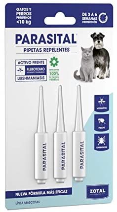  Zotal Parasital Pipetas Perros Pequeños y Gatos hasta 10 kg 