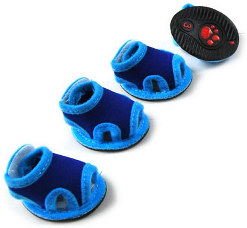  Zunea - Zapatillas antideslizantes transpirables de verano para perros pequeños, zapatos antideslizantes, ajustables, para mascotas, gatos, cachorros, cachorros 