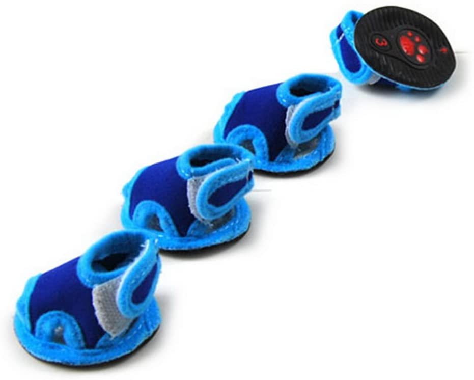  Zunea - Zapatillas antideslizantes transpirables de verano para perros pequeños, zapatos antideslizantes, ajustables, para mascotas, gatos, cachorros, cachorros 