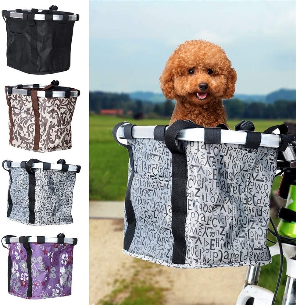  ZZYUBB Asiento Perro Mascota De La Bici del Gato del Gato del Perro Bolsas De Bicicletas Cesta De Bicicleta Bolsa De Aleación De Aluminio Frente De La Bicicleta Bolsa De Bolsa del Animal Doméstico 