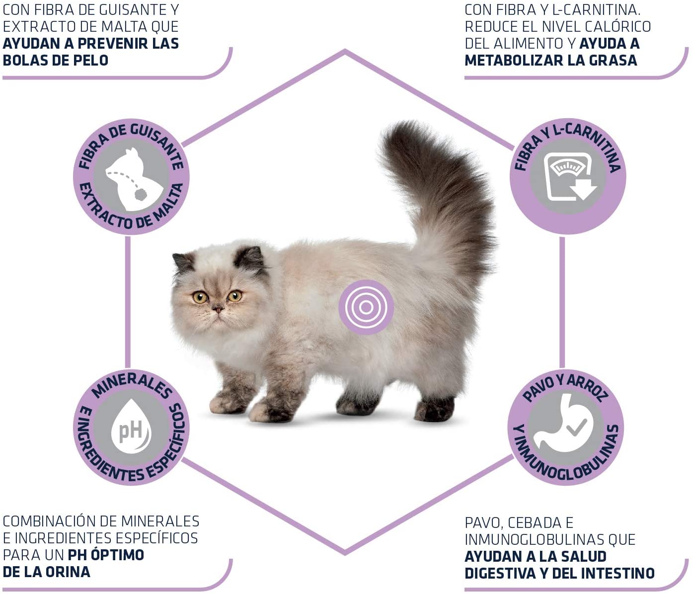  Advance Hairball Sterilized - Pienso para Gatos esterilizados con propesión a Formar Bolas de Pelo - 3 kg 