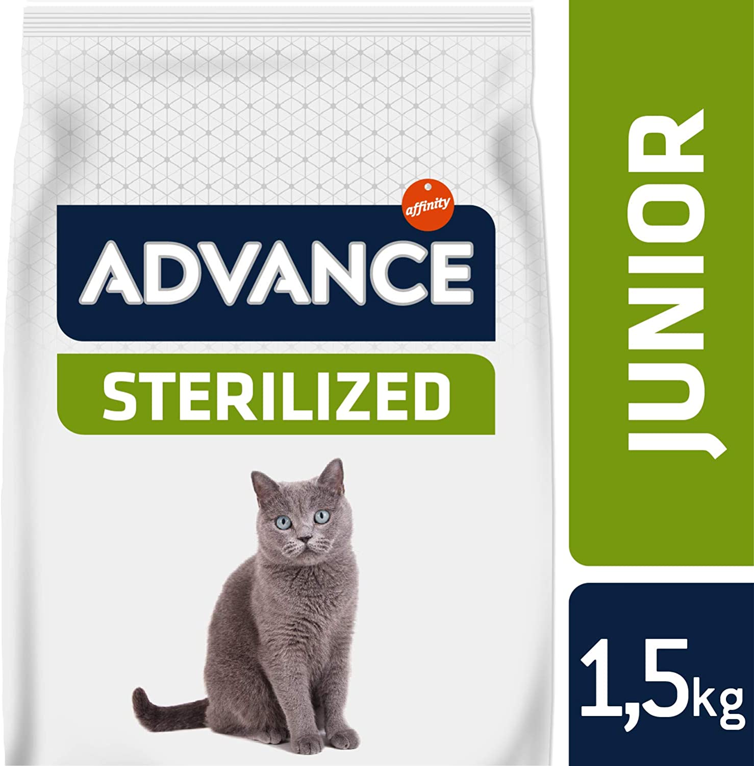  Advance Junior Sterilized - Pienso para Gatos esterilizados de hasta 2 años de Edad - 1.5 kg 