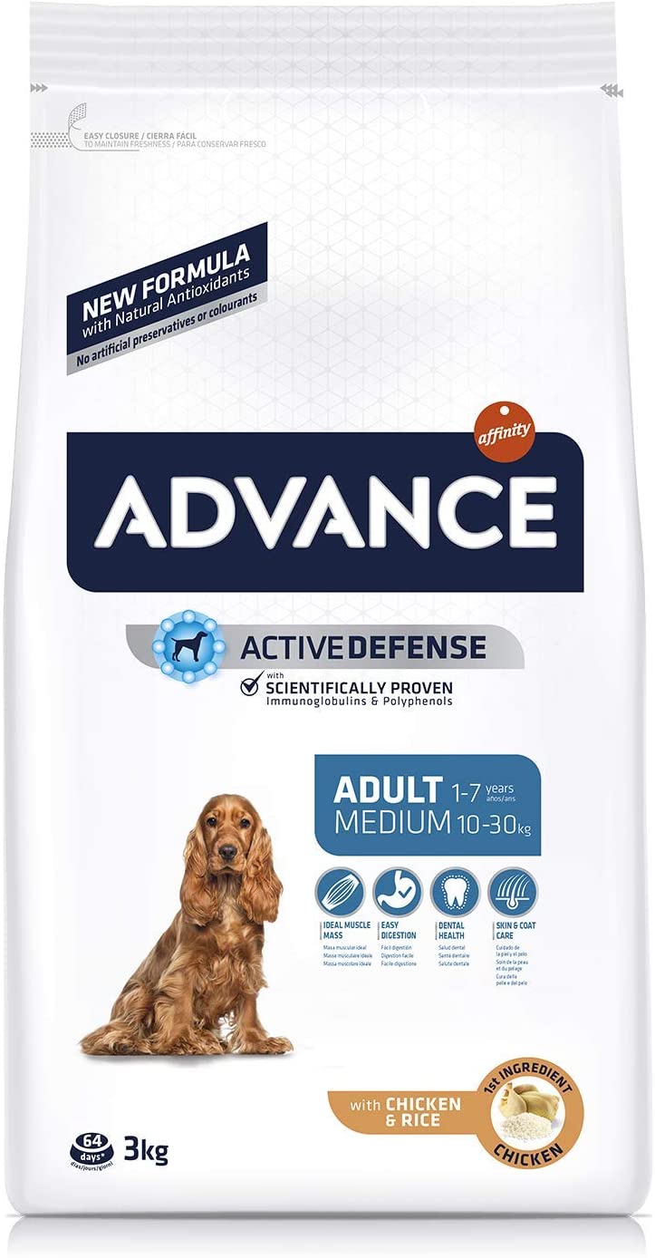  Advance Pienso para Perros Medium Adult, Normal, 3 kg 