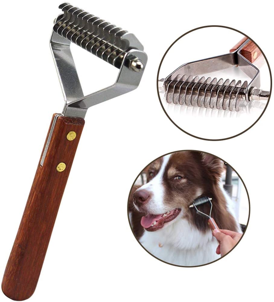  AIDIYA Profesional Pet Dematting Peine Grooming Stripping Herramienta para Perros y Gatos (8.8cm) 