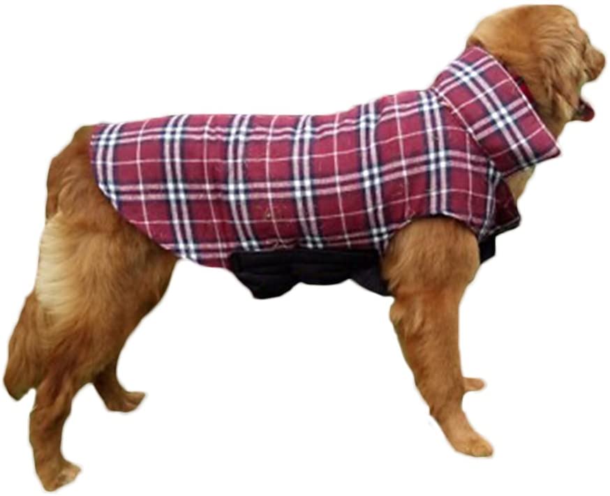  AIYUE® Ropa Mascotas Invierno Otoño Chaleco Perro Impermeable Abrigo Chaqueta Capa Caliente Cachorro Perrito Grande Mediano Pequeño, Uso de Ambos Lados 