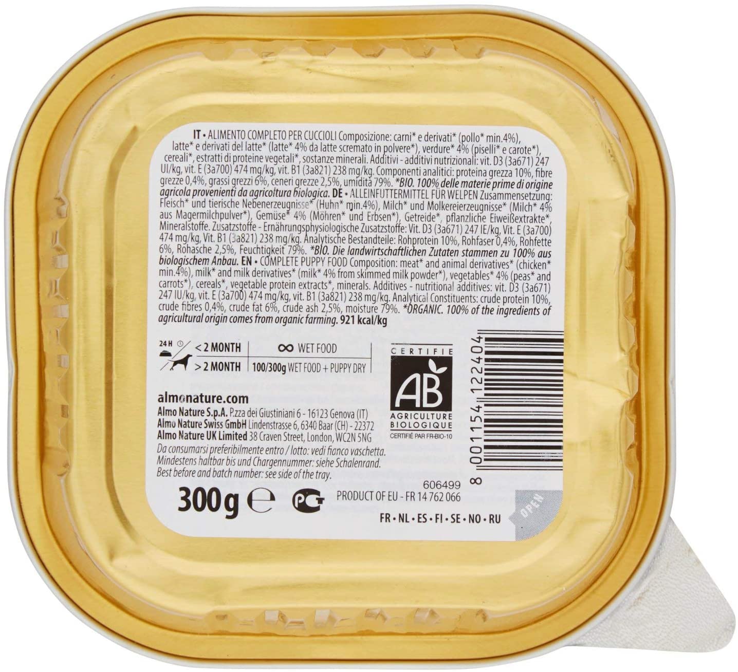  Almo Nature Bio Pate Dog 300 g (Pack de 9) 