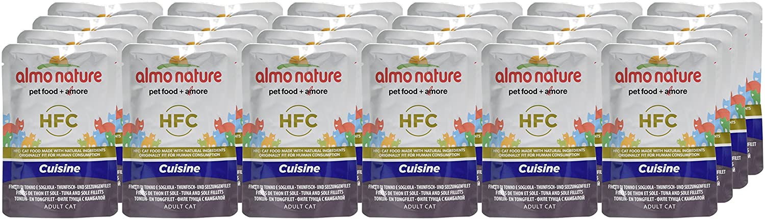  almo nature Cat HFC Cuisine Filete de Atún y Lenguado, 55 g, Pack of 24 