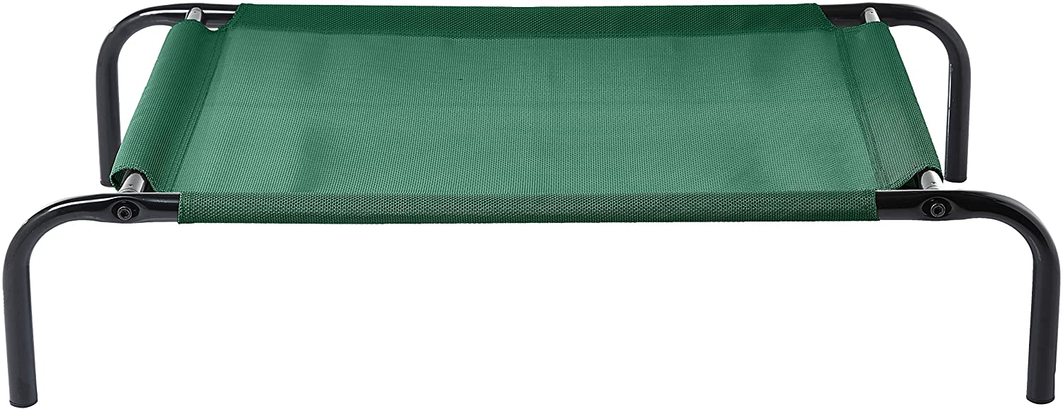  AmazonBasics - Cama para mascotas anticalor elevada, S, Verde 