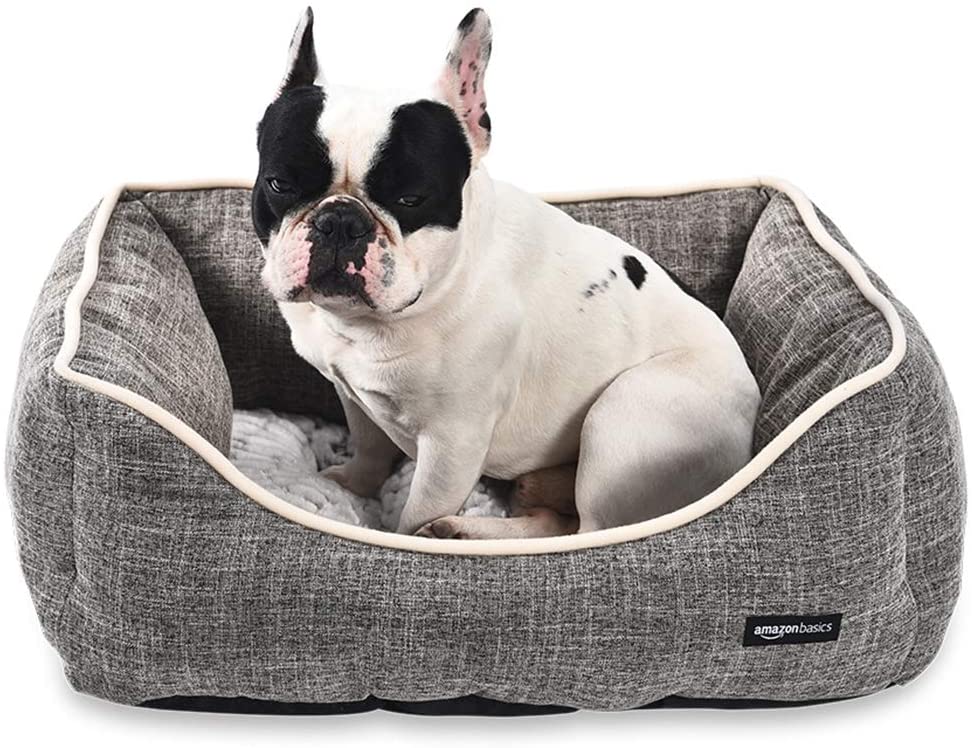  AmazonBasics Cama para mascotas, de tamaño mediano, marrón 