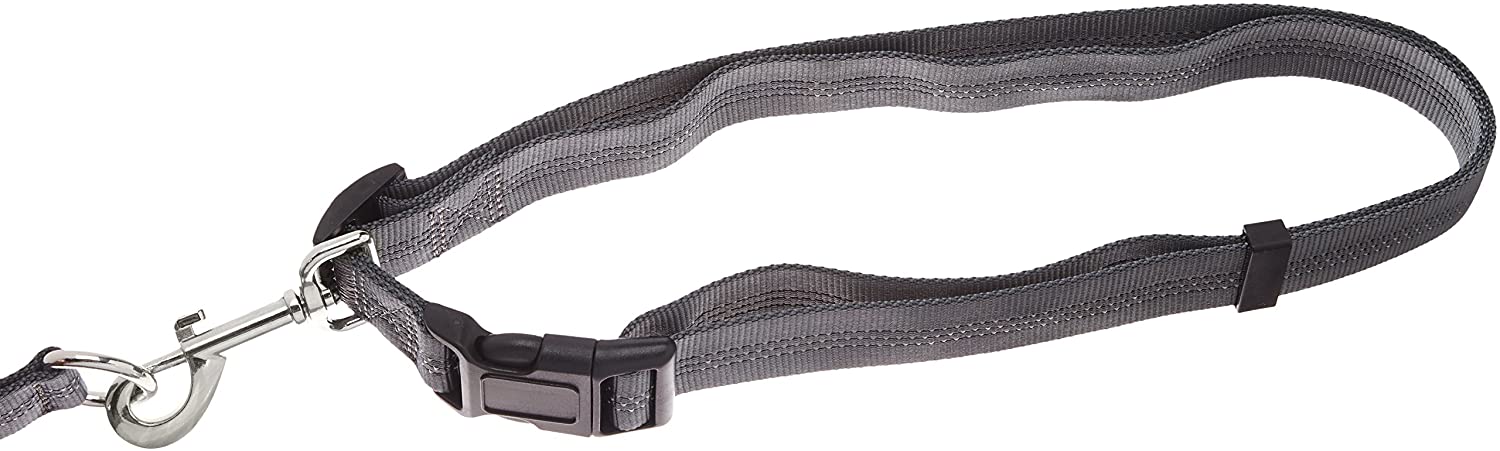  AmazonBasics - Correa elástica para perros manos libres con mango doble, 0,9 m, Negro 