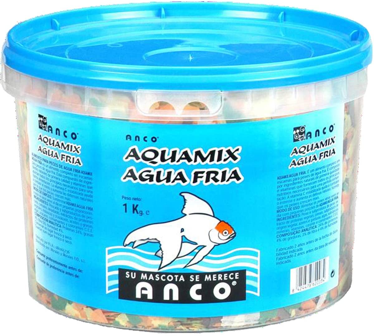  ANCO Comida en Escamas para Peces de Agua Fria, (1000 ml) 