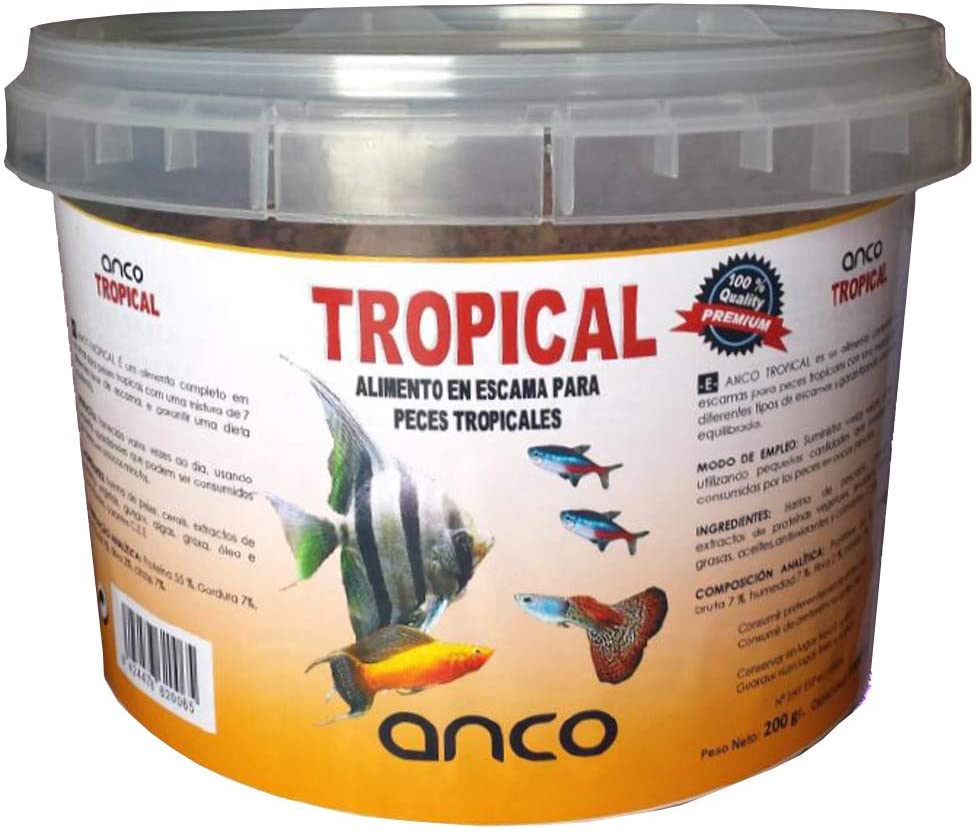  ANCO Comida en Escamas para Peces Tropicales (200 gr (1000ml)) 