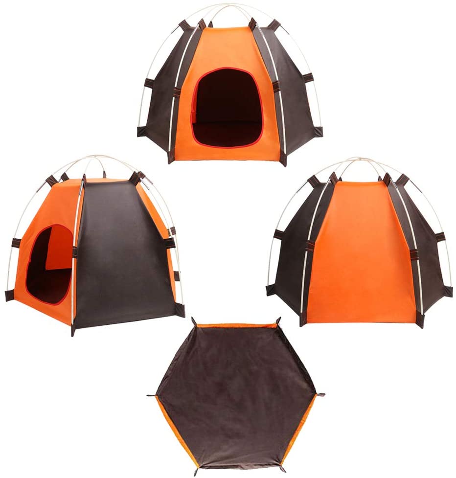  ANPI Cama Plegable Portátil para Perros, Tienda impermeable para Animales Pequeños, Perros y Gatos, Ideal para Viajes de Campamento al Aire Libre 