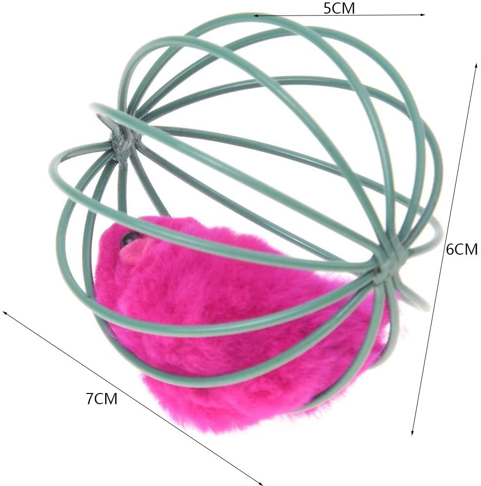  aoory Juguete para Gato Juguete de Jaula y con Un Raton Dentro 
