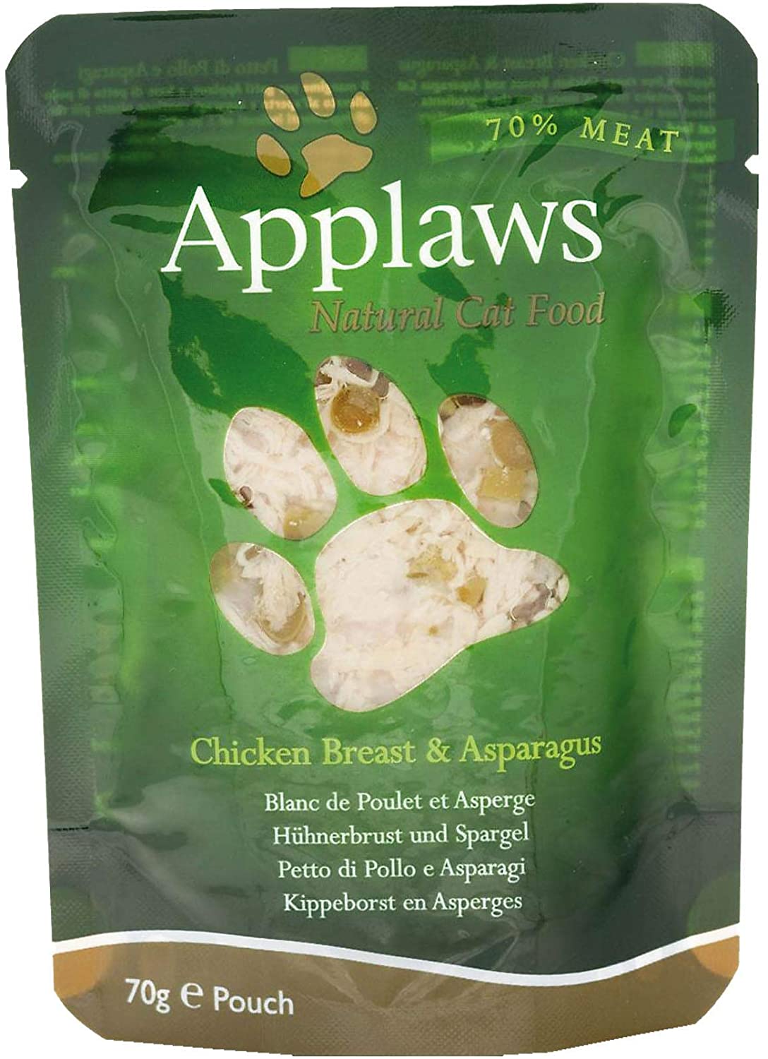  Applaws - Comida humeda para Gatos Gato Pouch Pollo y esparrago 70 gr 