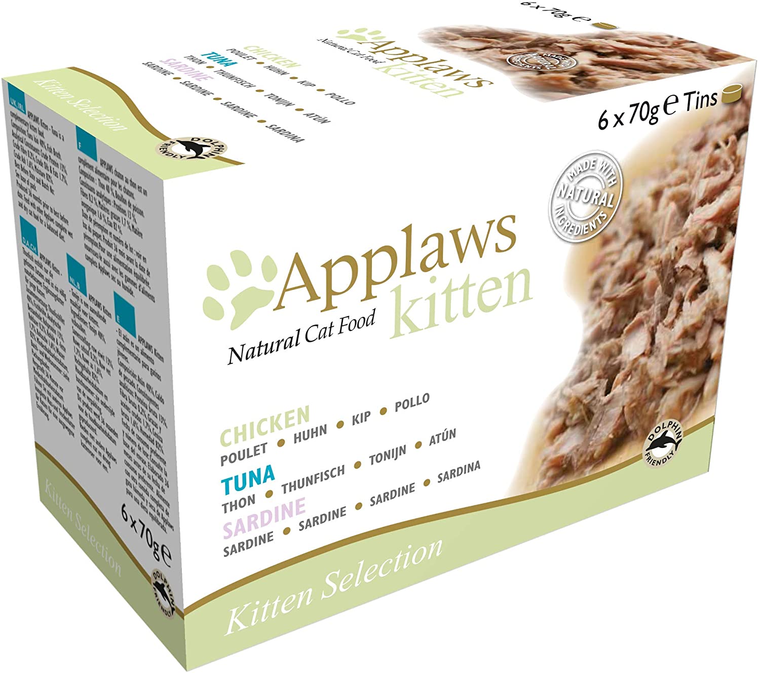  Applaws Gato Lata Kitten Multi Pack, 6 Pack (6 x 70 g) 