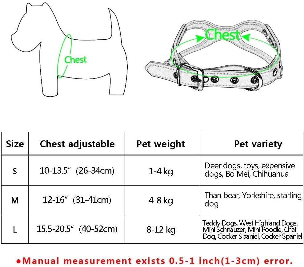  Arnés ajustable Zzxx de ante suave para cachorros, chihuahua, Yorkie Teddy, Rojo, Medium 