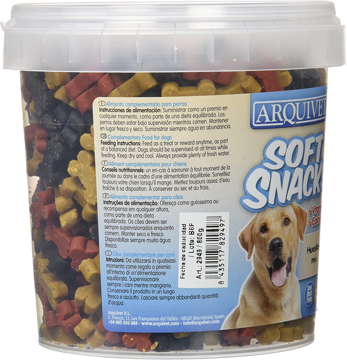  Arquivet Soft Snacks huesitos Mix 800 grs - 855 gr 