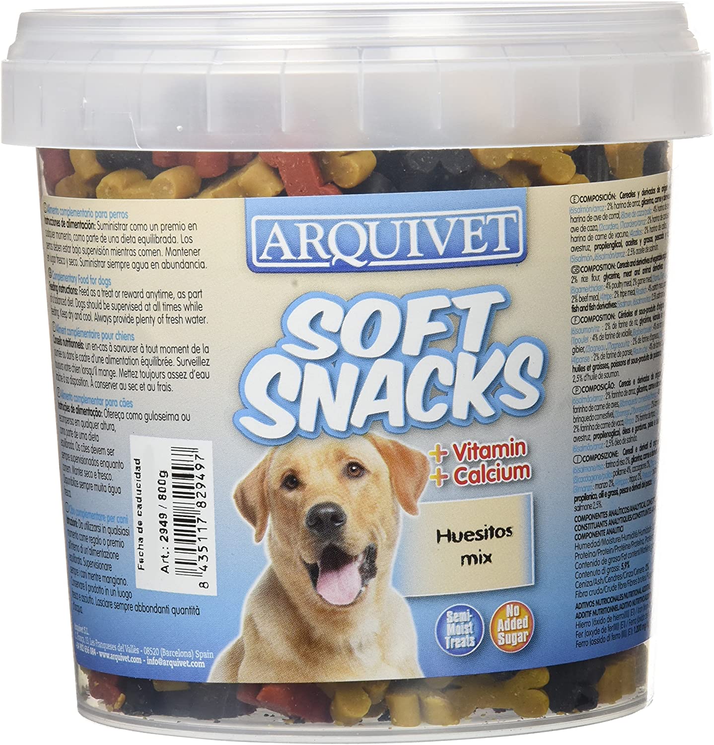  Arquivet Soft Snacks huesitos Mix 800 grs - 855 gr 