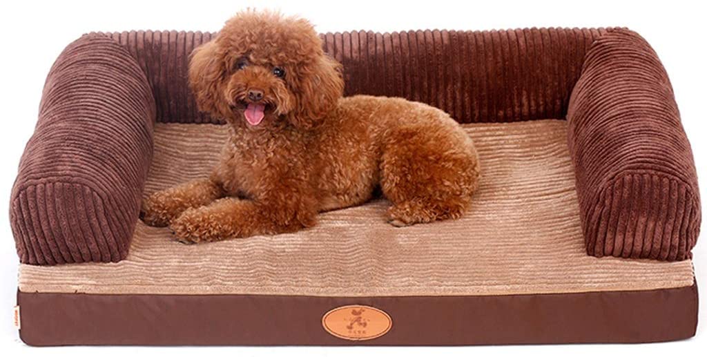  AYWJ Cama para Mascotas Colchoneta para Dormir Perrera, Four Seasons Universal Oxford Cloth Cremallera Removible, Adecuada para Perros Grandes Y Pequeños (Color : Three Sides, Tamaño : XS) 