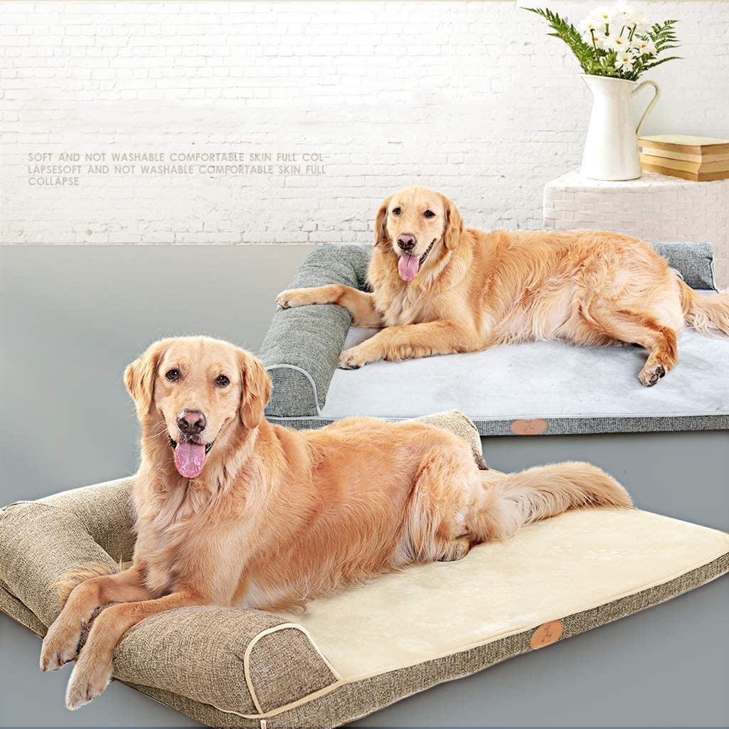  AYWJ YAN Nido de Mascotas, Perrera Golden Retriever Lavable Teddy Keji Cama para Perros Sofá de Verano Colchón para Perros Four Seasons Universal (Color : Light Coffee Color, Tamaño : 70 * 50cm) 