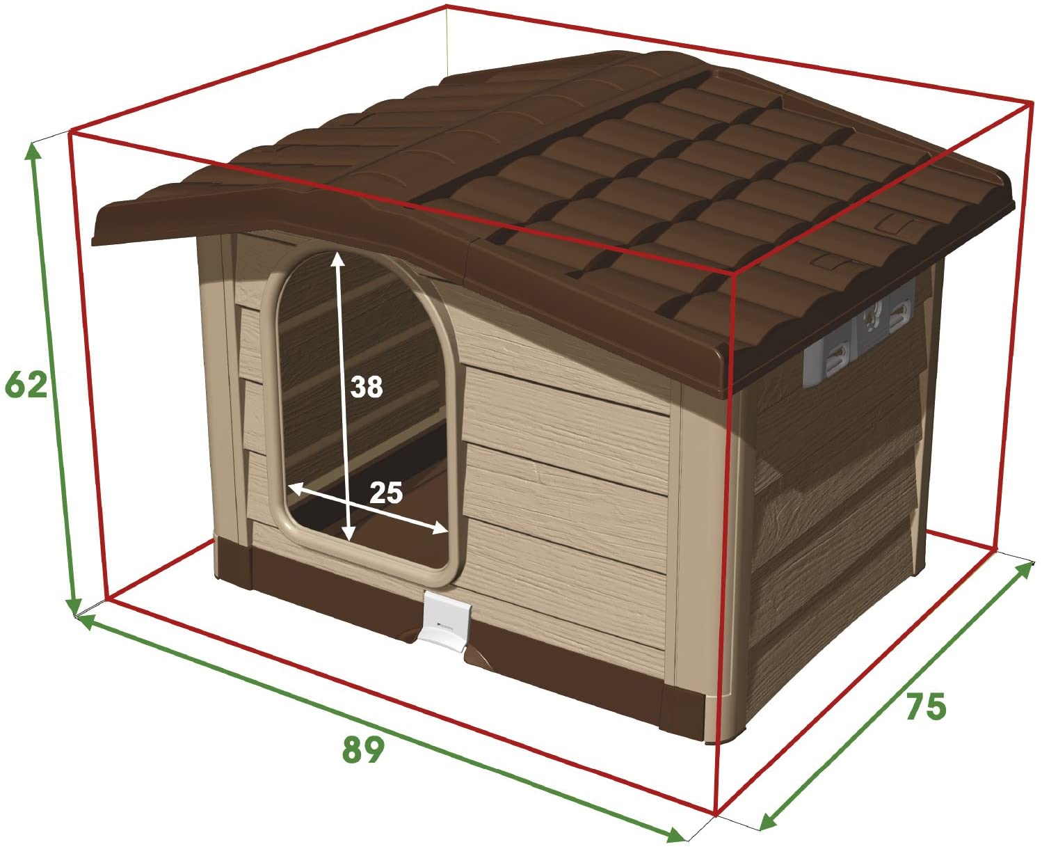  Bama Caseta para Perro, Estilo bungaló 