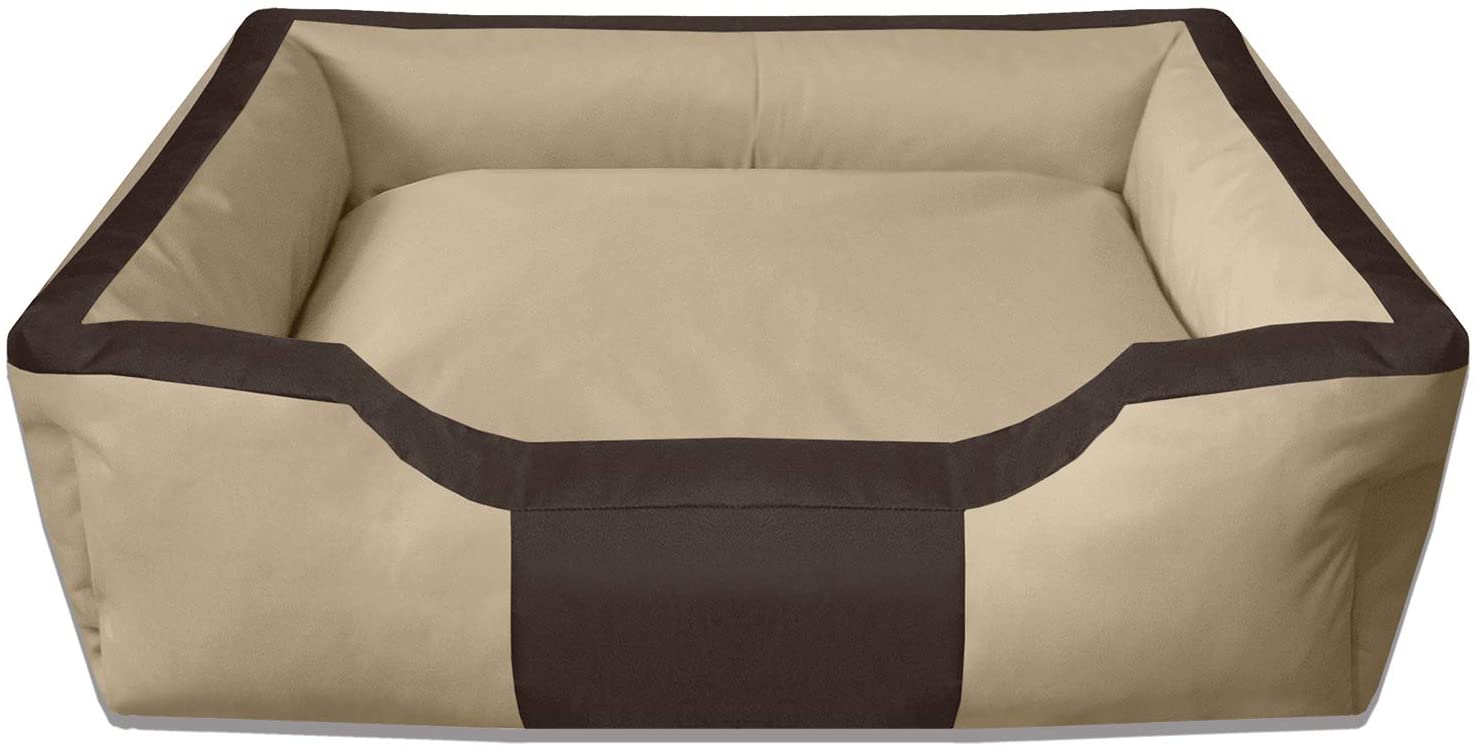  BedDog® Bruno Beige/Marron XL Aprox. 100x85cm colchón para Perro, 15 Colores, Cama para Perro, sofá para Perro, Cesta para Perro 